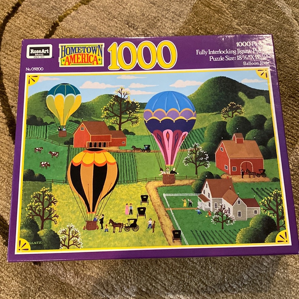 ~Rose Art~ Vintage Hometown America “Balloon Ride” Puzzle